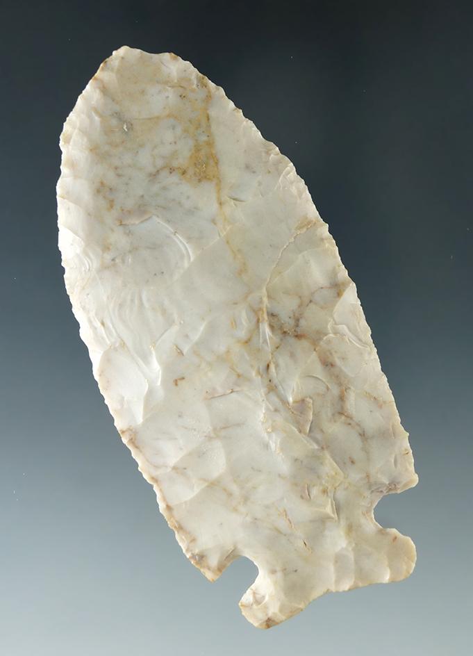 3 9/16" Sidenotch Knife made from Flint Ridge Flint found near Willard, Huron Co. Ohio.