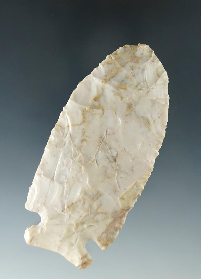 3 9/16" Sidenotch Knife made from Flint Ridge Flint found near Willard, Huron Co. Ohio.