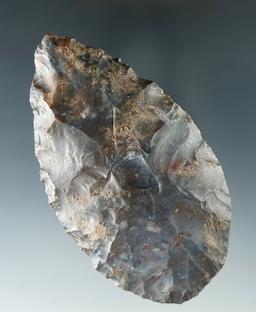 Beautiful multicolored red blue and gray Flint on this 4 1/16" Blade found in Ashland Co. Ohio.