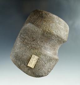 4 1/16" Long 3/4 grooved Axe converted into a Hammerstone. Found in Huron Co. Ohio.