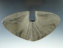 Rare style 5 5/8" Single Notch Butterfly Bannerstone with one wing  broken and glued.