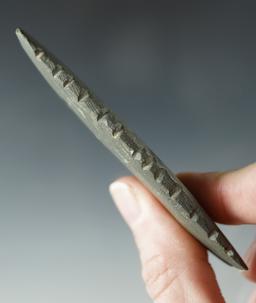 3 1/2" Bar Weight that is nicely tallied and grooved at both ends. Mason Co., Kentucky. Ex. Foley.