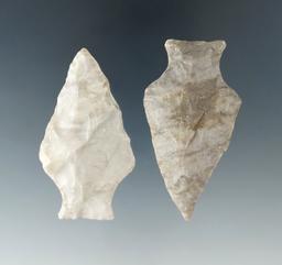Pair of Ashtabula points found in Wayne and Huron Co., Ohio. Largest is 2 5/16".