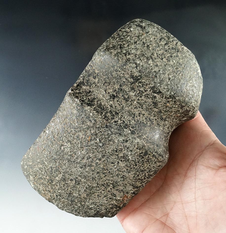 4 1/2" long 3/4 grooved granite Axe found in Illinois.