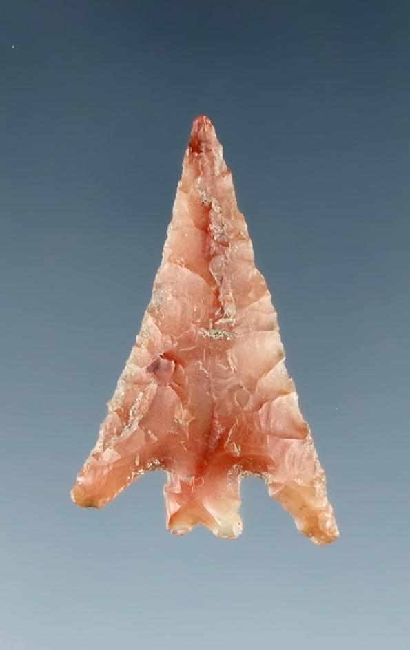 1 1/16" Columbia Plateau made from attractive semi translucent orange agate.