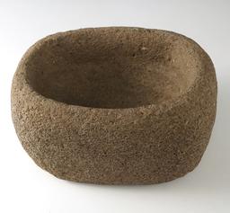 Columbia River Stone Mortar that measures 6 1/2" long by 5" wide. A high grade, mid size mortar