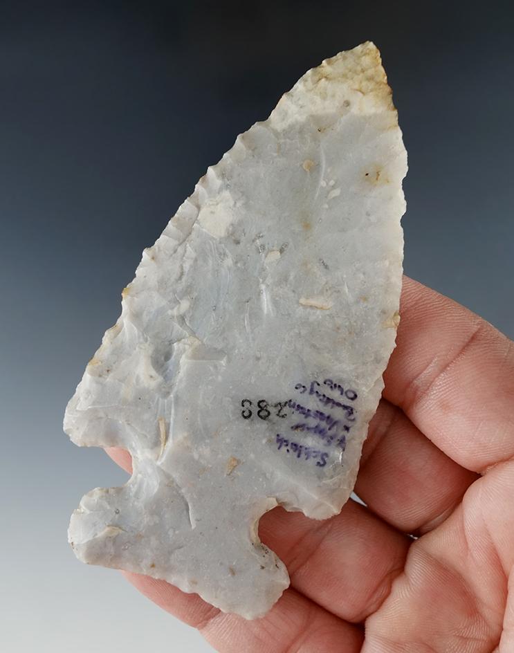 3 5/8" Flint Ridge Chalcedony Thebes - Paulding Co., Ohio. Ex. Van Steen, Schleich, Yerkes, Swanger.