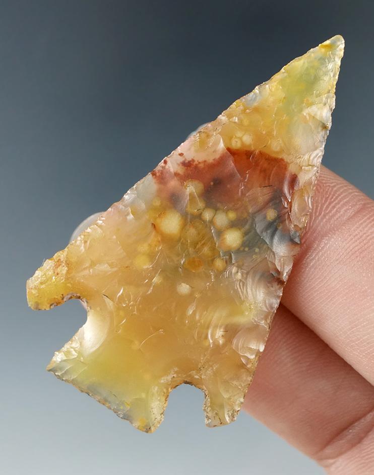 2 1/16" Cornernotch made from Agate, found near the Columbia River.