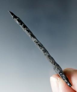 Large 2 1/4" Columbia Plateau made from Obsidian, found near the Columbia River.