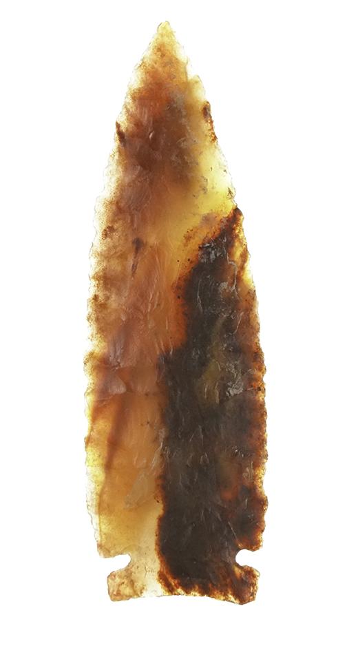 Outstanding 3 1/4" Sidenotch- multi-colored brown Agate. Crump Lake, Lake Co., Oregon.