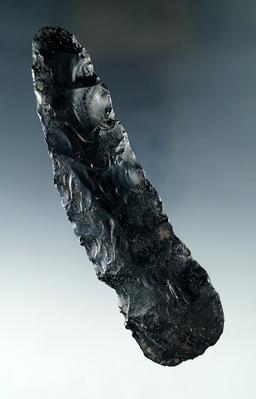 4 3/4" obsidian Knife with a very unique twist to the Blade found in Humboldt Co., Nevada.