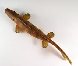 Vintage painted wood and metal 11 3/4" long fishing decoy in excellent condition.