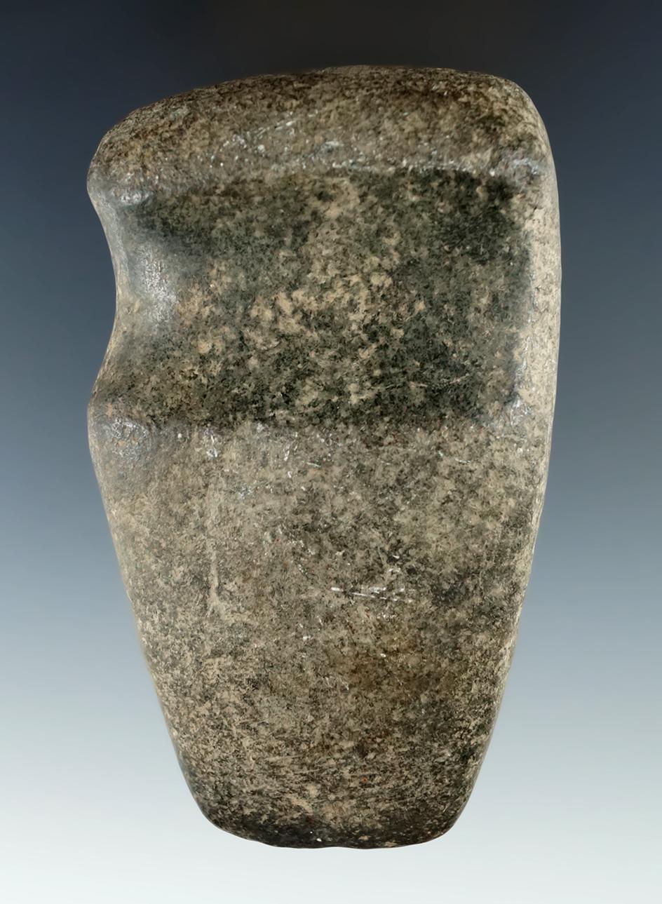 4" Long 3/4 grooved Hardstone Axe in excellent condition found in New York.