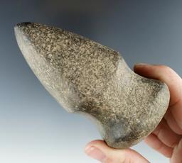 4" Long 3/4 grooved Hardstone Axe in excellent condition found in New York.