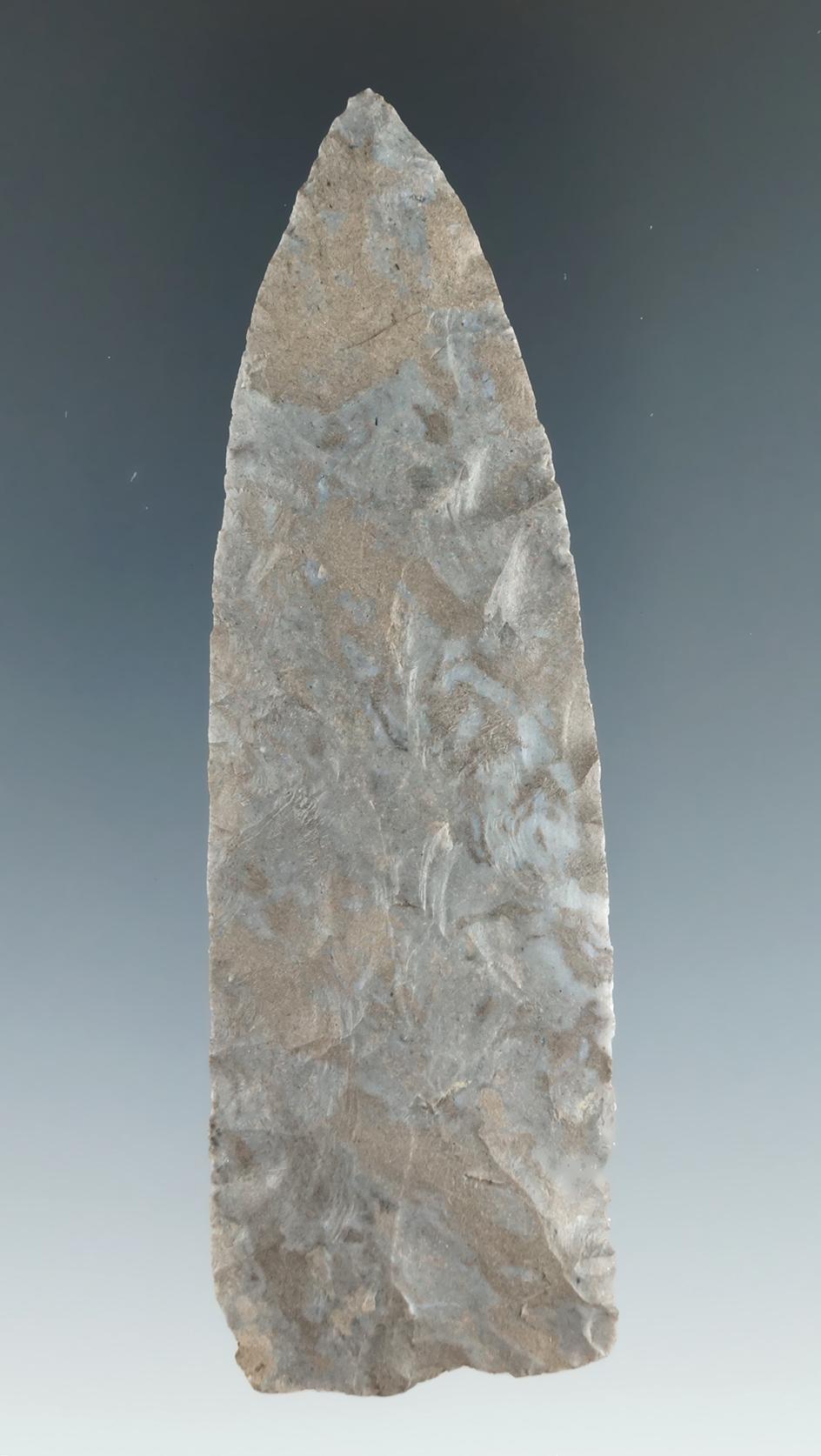 3 11/16" Triangular Knife made from attractive Onondaga Flint found in New York.