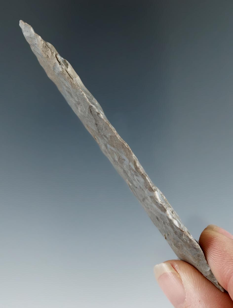 3 11/16" Triangular Knife made from attractive Onondaga Flint found in New York.