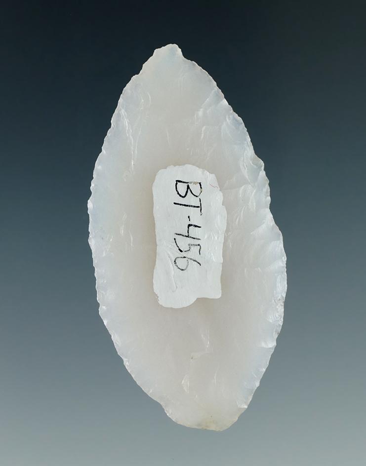 1 7/8" Cascade Leaf made from White Semi-translucent Agate, found near the Columbia River.