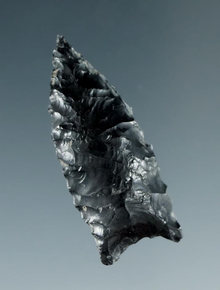 1 1/2" Humbolt made from Obsidian found in the Great Basin, Oregon.