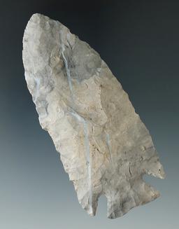 3 3/4" Notched Base Dovetail made from Nellie variety of Coshocton Flint with lightning lines.