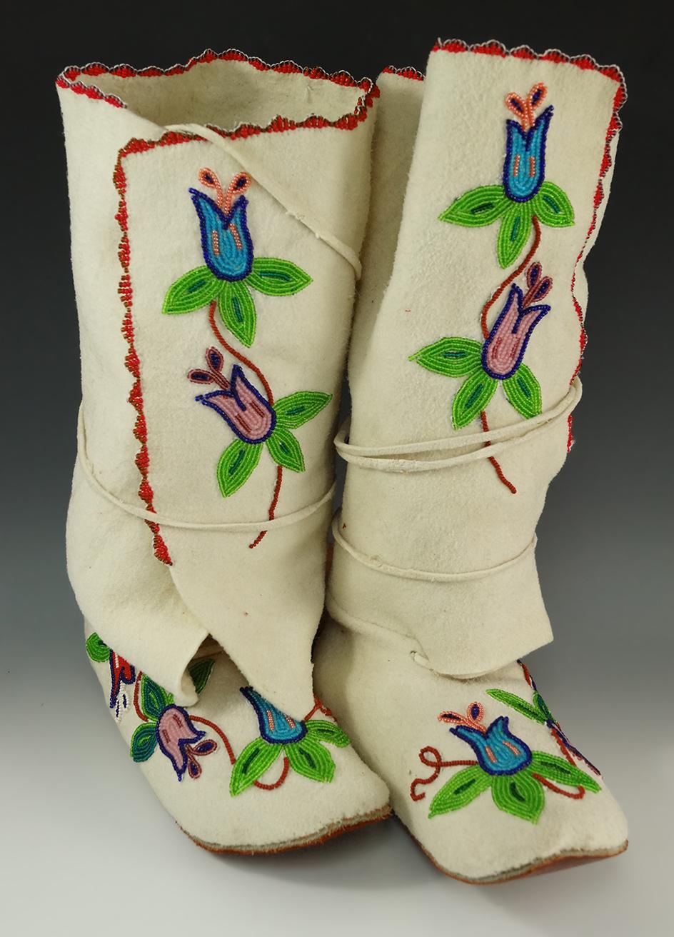 Pair of contemporary beaded Boots.