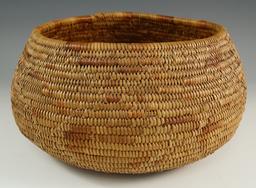 Excellent weaving on this 8" wide x 4" tall Apache Basket.