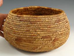 Excellent weaving on this 8" wide x 4" tall Apache Basket.