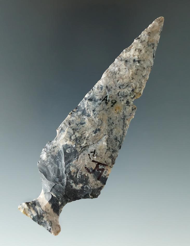 4 1/16" Ashtabula made from mottled Coshocton Flint found in Ohio.