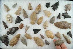 Large group of assorted arrowheads found in Mason County West Virginia near Point  Pleasant.