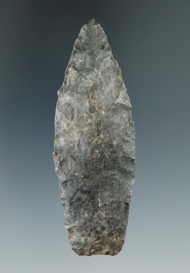 3 1/8" Paleo Lanceolate - Coshocton Co., Ohio. Pictured in Who's Who #12.Bennett COA.