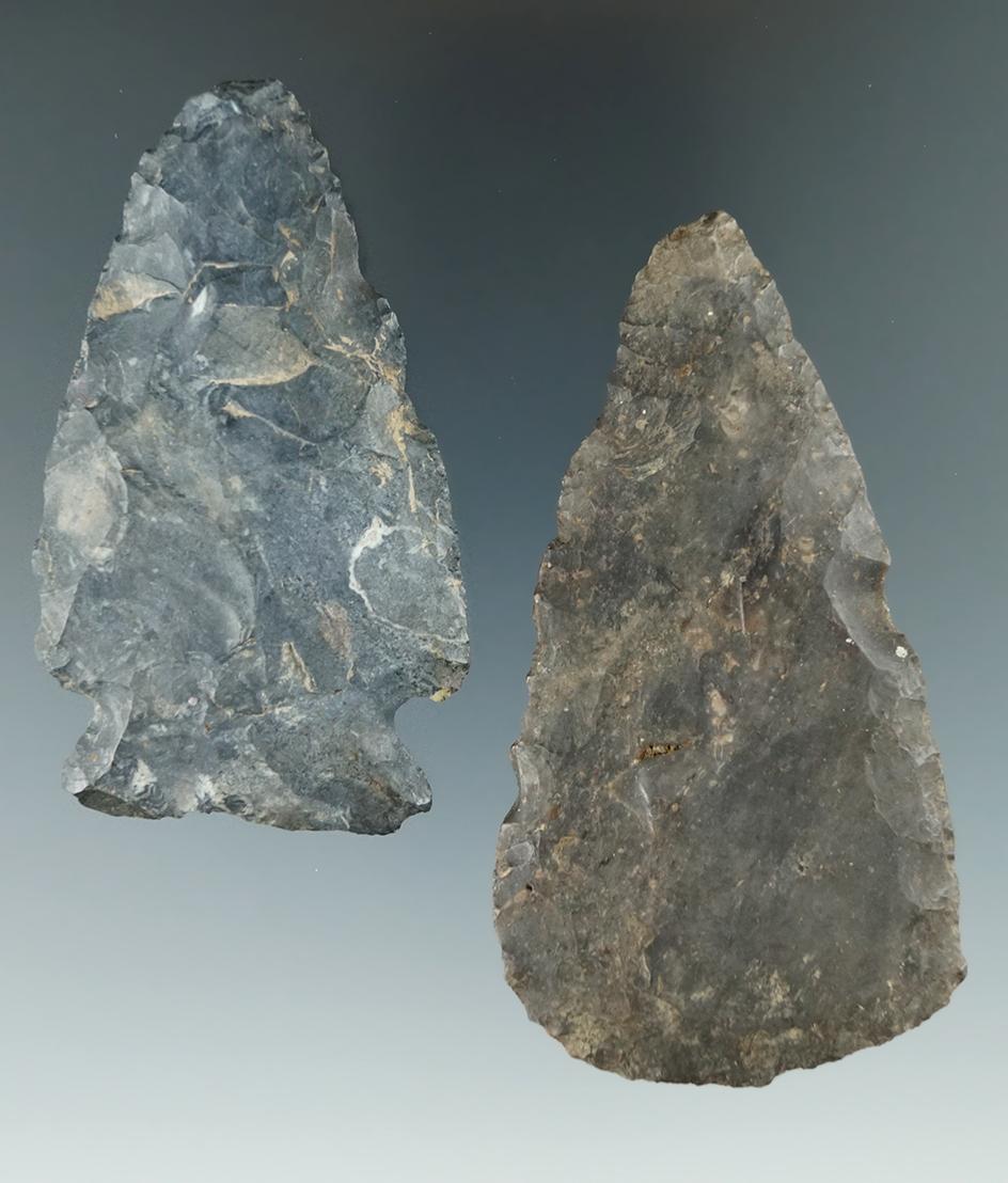 Pair of Upper Mercer Flint Blades found by Jack Hooks family and Coshocton Co.,  Ohio.-