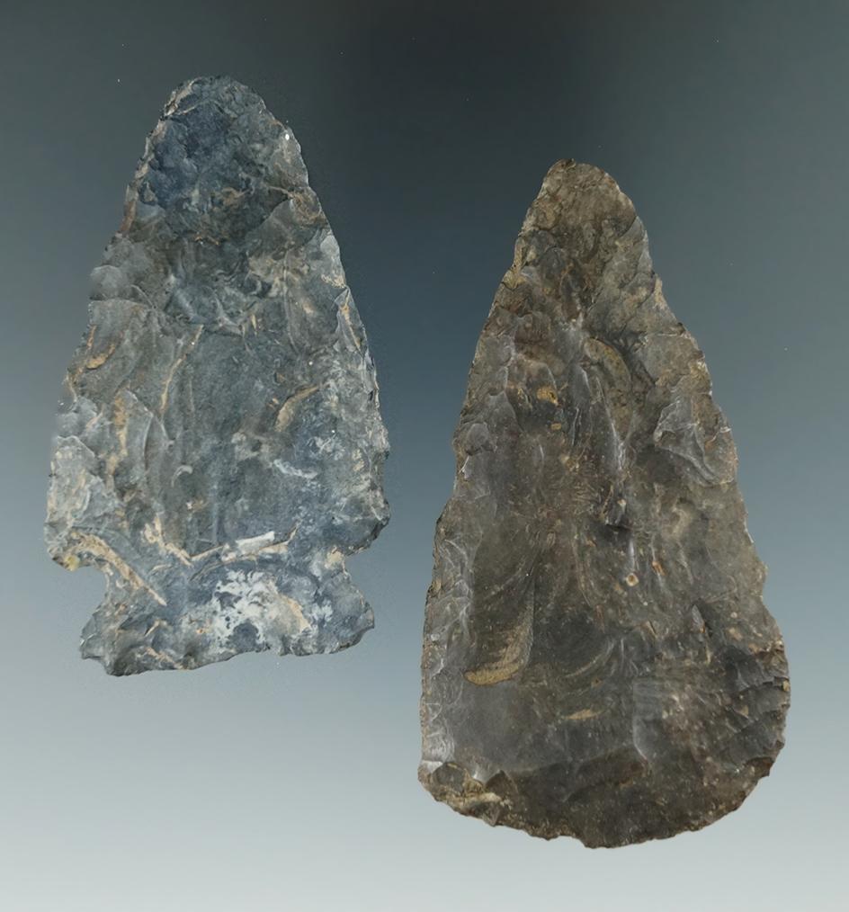 Pair of Upper Mercer Flint Blades found by Jack Hooks family and Coshocton Co.,  Ohio.-