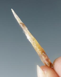 1 3/16" Columbia River Gem point made from beautiful clear and gold agate.