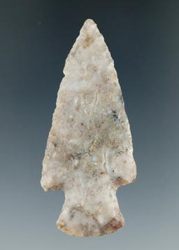 2 3/16" stemmed dart point that is nicely flaked found in Utah.