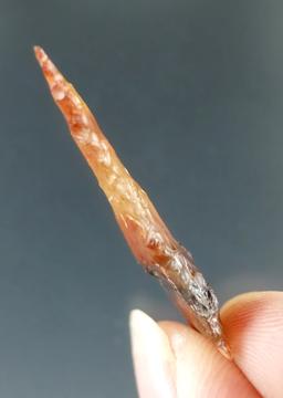 1 7/16" Wallula Square Stem made from Translucent Orange Carnelian Agate, Columbia River.