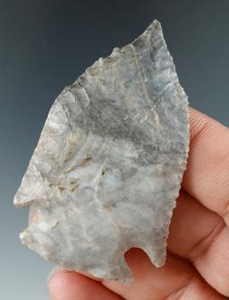 2 5/16" Pentagonal with a needle tip, found in Cochocton Co., Ohio. Ex. Dean Richards.