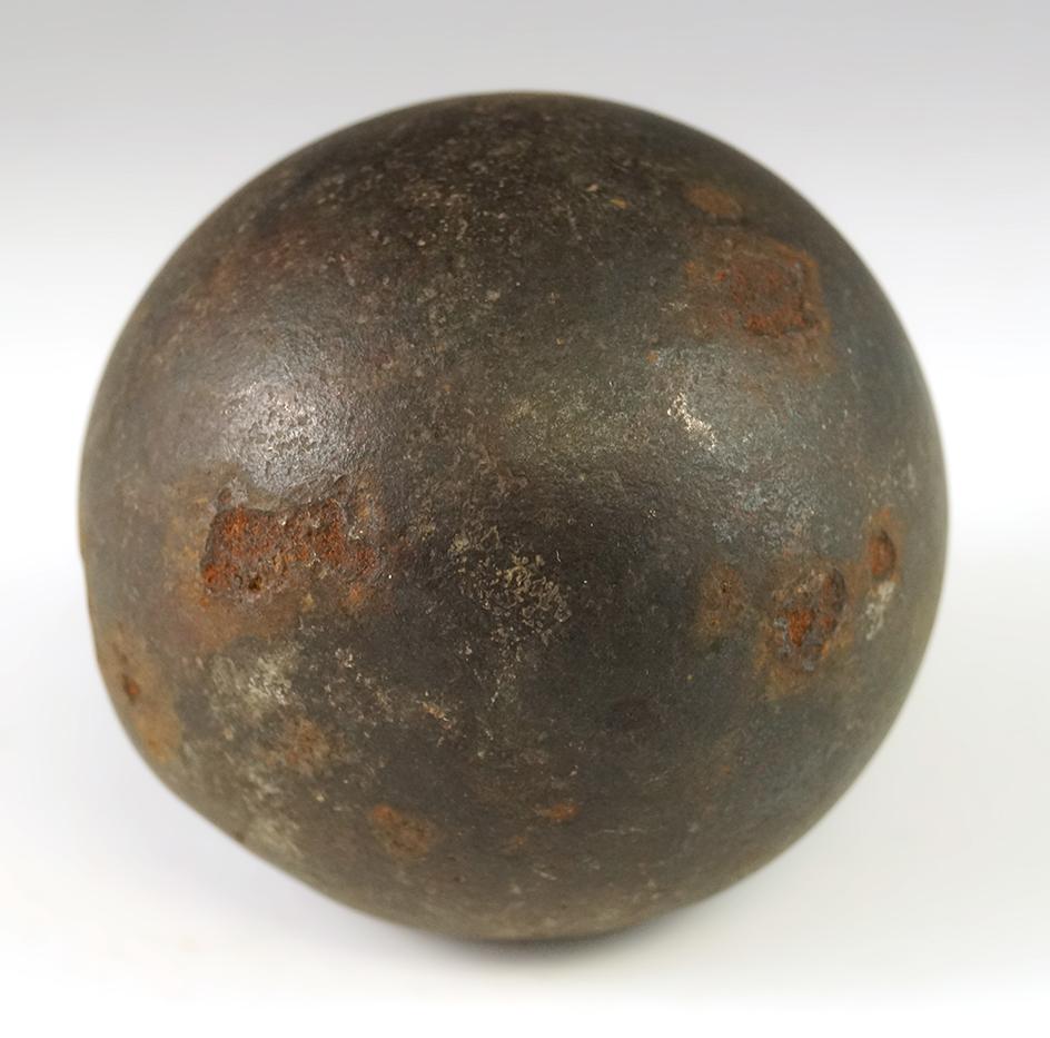 2 1/4" Cannonball made from iron.