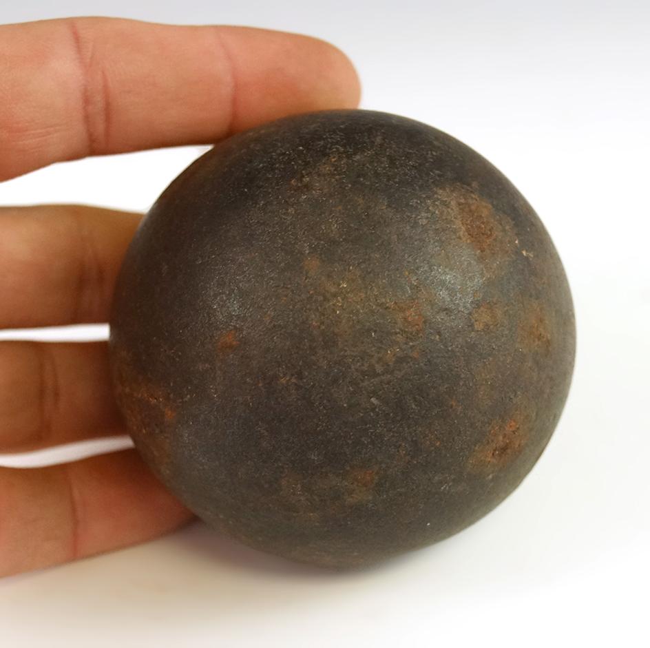 2 1/4" Cannonball made from iron.