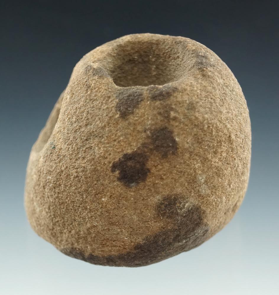 2 3/16" Sandstone Pipe found by Stan Copeland at the Feurt site, Scioto Co., Ohio.