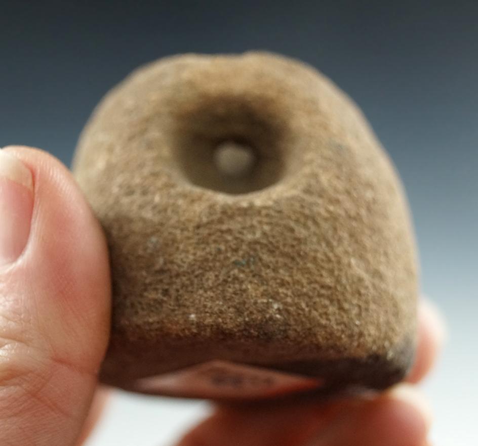 2 3/16" Sandstone Pipe found by Stan Copeland at the Feurt site, Scioto Co., Ohio.