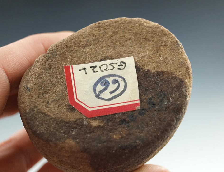 2 3/16" Sandstone Pipe found by Stan Copeland at the Feurt site, Scioto Co., Ohio.