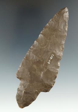 4 5/8" Trukeytail - heavily patinated Hornstone, found in Indiana. Ex. Patten, Duncan.