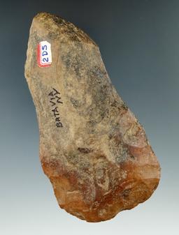 4 7/8" River patinated Flint Celt or Hoe found near Batavia New York.