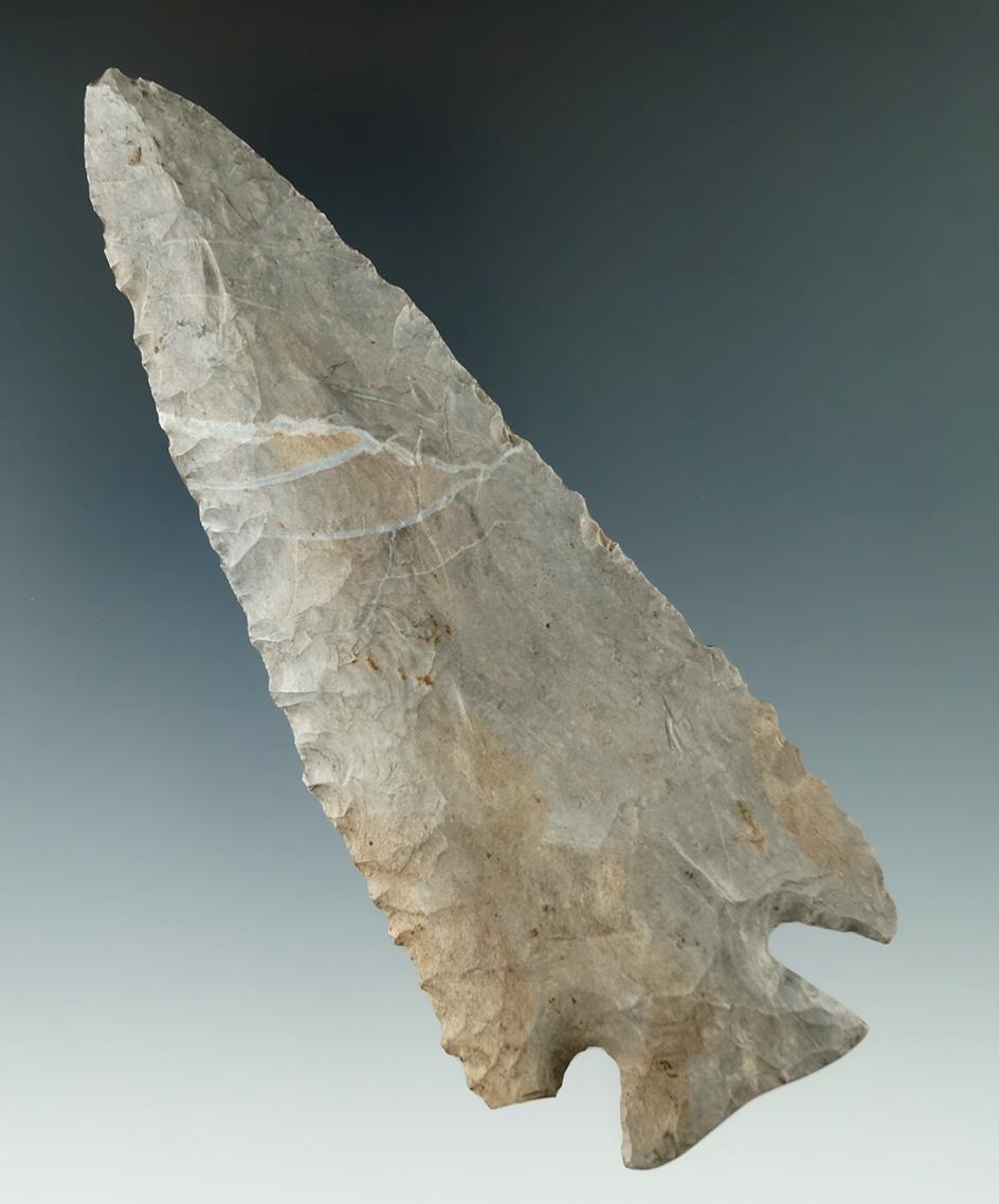 Large! 5" beveled Lost Lake - Coshocton Flint with lightning lines - Delaware Co., Ohio.