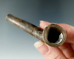 2 3/4" Iroquois clay ring bowl pipe found on the Drake farm, Naples New York.