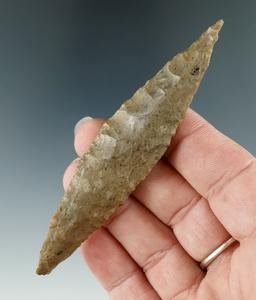 Steeply beveled 3 11/16" Harahey Knife found in Colorado.