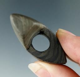 1 1/2" miniature Geniculate that is one half restored found in Ohio.