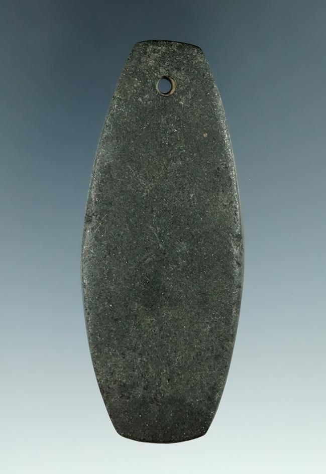 3 3/16" Hopewell Pendant made from Hardstone, found in Ohio. Ex. Bob Craver, Clifford Bauer Collecti