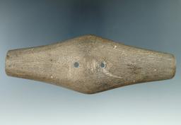 5 1/2" Adena Expanded Center Gorget found in Licking Co., Ohio. Pictured in "Ohio Slate Types" pg. 5