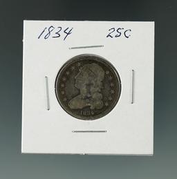 1834 Capped Bust Quarter.