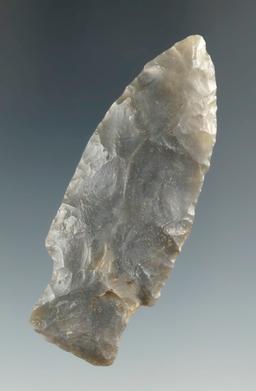 2 7/16" Stemmed point made from beautiful material found in the Kansas/Oklahoma area. Ex.  Writer.